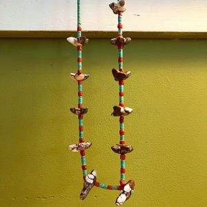 Single Strand 24"Zuni Fetish Necklace(Birds)c. 1975-1985.